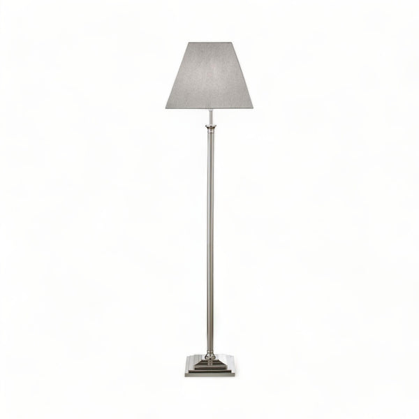 Chrome Nelson Floor Lamp - Grey Shade