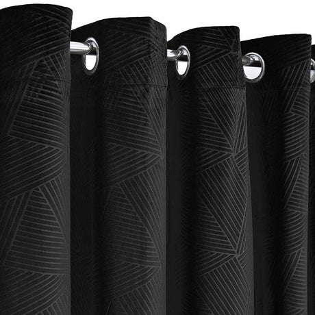 Thermal Embossed Velvet Blackout Eyelet Curtains by Emma Barclay