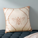 Bee Deco Geometric Cushion Cover 17" x 17" (43cm x 43cm) - Champagne