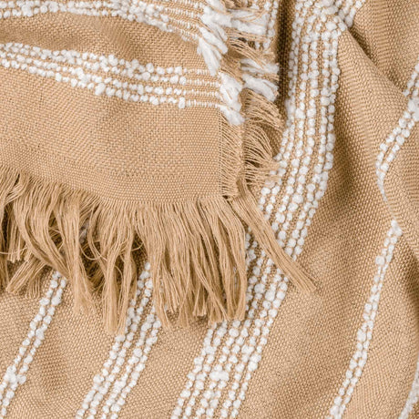 Jour Woven Fringed Throw Blanket 130cm x 180cm by furn.