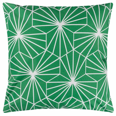 Hexa Reversible Green Outdoor Cushion Cover 17" x 17" by furn.