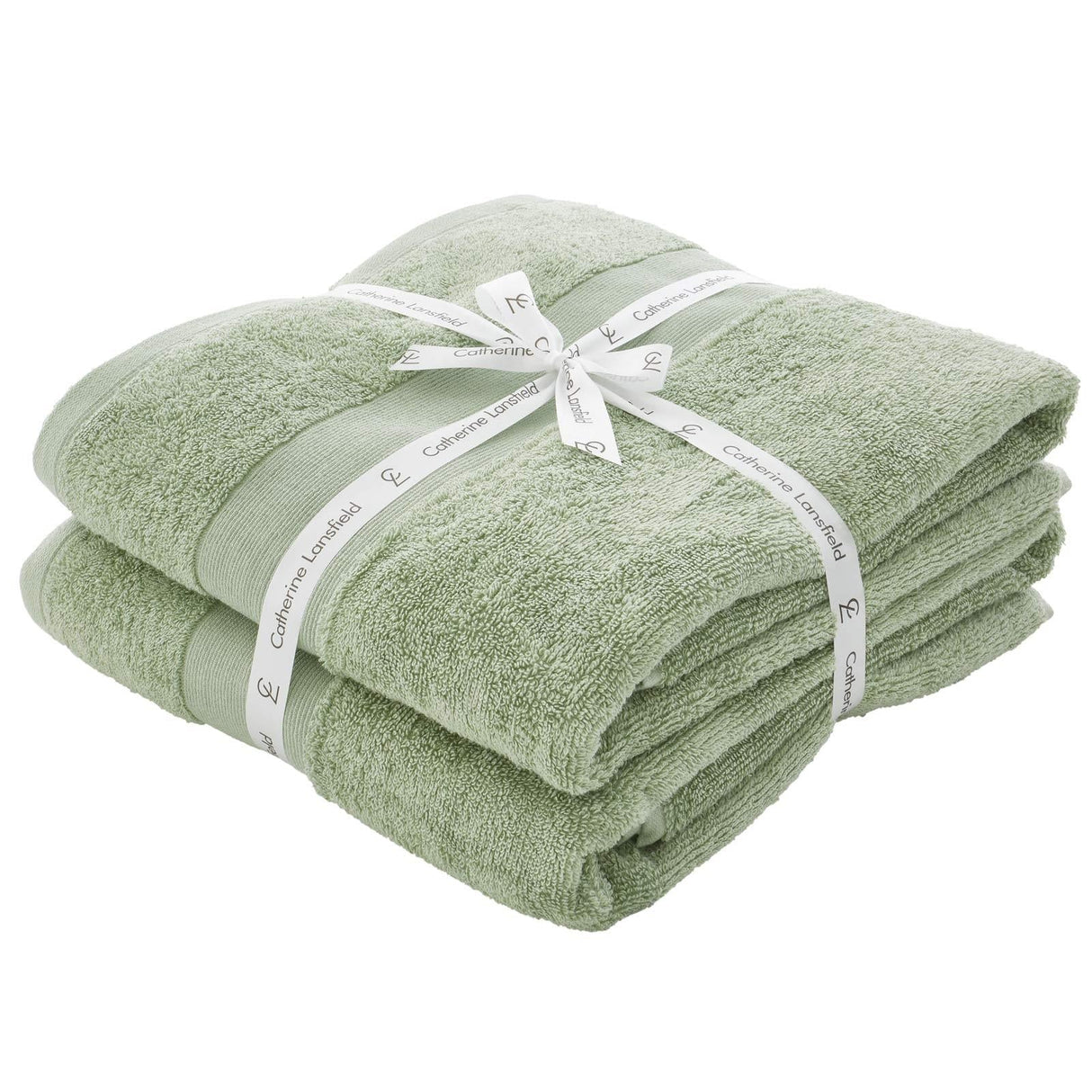 Catherine Lansfield Anti-Bacterial 500gsm 2 Piece Bath Sheet Towel Bale - Sage
