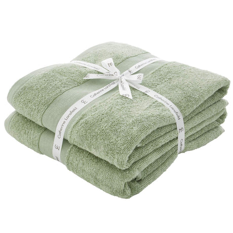 Catherine Lansfield Anti-Bacterial 500gsm 2 Piece Bath Sheet Towel Bale - Sage
