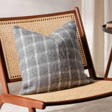 Yarrow Check Cushion Cover 18" x 18" (45cmx45cm) - Flint Grey