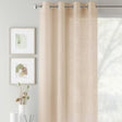 Crete Eyelet Voile Curtain Panel - Natural Beige