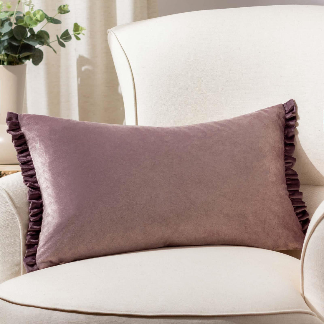 Tilly Velvet Heather + Smoke Cushion Cover 30cm x 50cm
