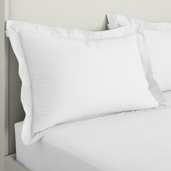 200TC Cotton Percale Oxford Pillowcases White