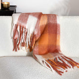 Juno Faux Mohair Check Throw by furn.