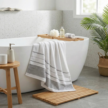 Dakota Stripe 500GSM Bathroom Towel Collection 2