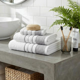 Dakota Stripe 500GSM Bathroom Towel Collection - Black