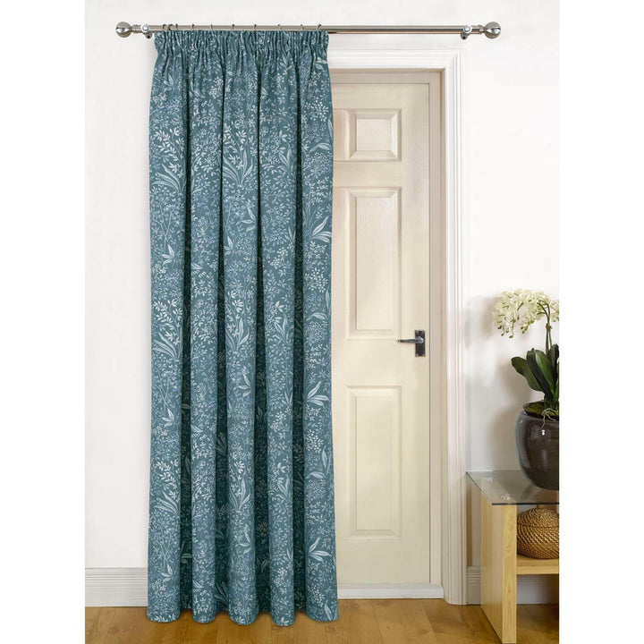 Darcy Botanical Door Curtain Grey - Ideal