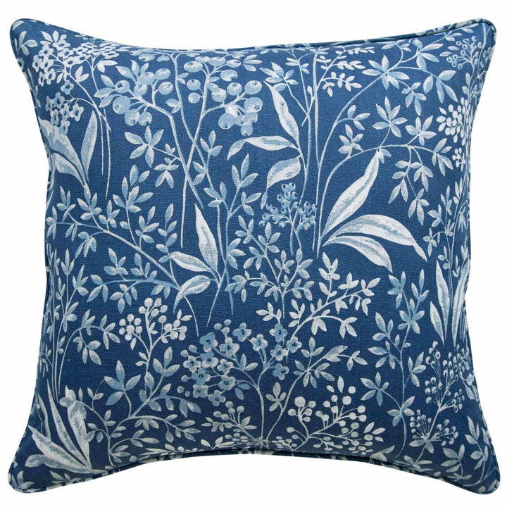 Darcy Botanical Navy Cushion Cover 17" x 17" - Ideal