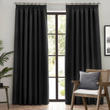 Dawn Lined Black Thermal Blackout Pencil Pleat Curtains - additional product view 2