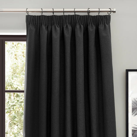 Dawn Lined Black Thermal Blackout Pencil Pleat Curtains - additional product view 3