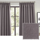 Dawn Lined Charcoal Thermal Blackout Pencil Pleat Curtains - additional product view 1