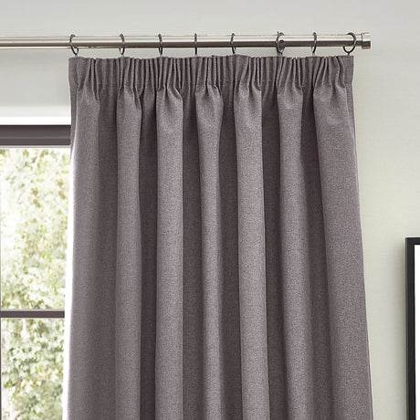 Dawn Lined Charcoal Thermal Blackout Pencil Pleat Curtains - additional product view 3