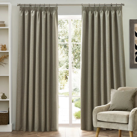 Dawn Lined Natural Thermal Blackout Pencil Pleat Curtains - additional product view 2