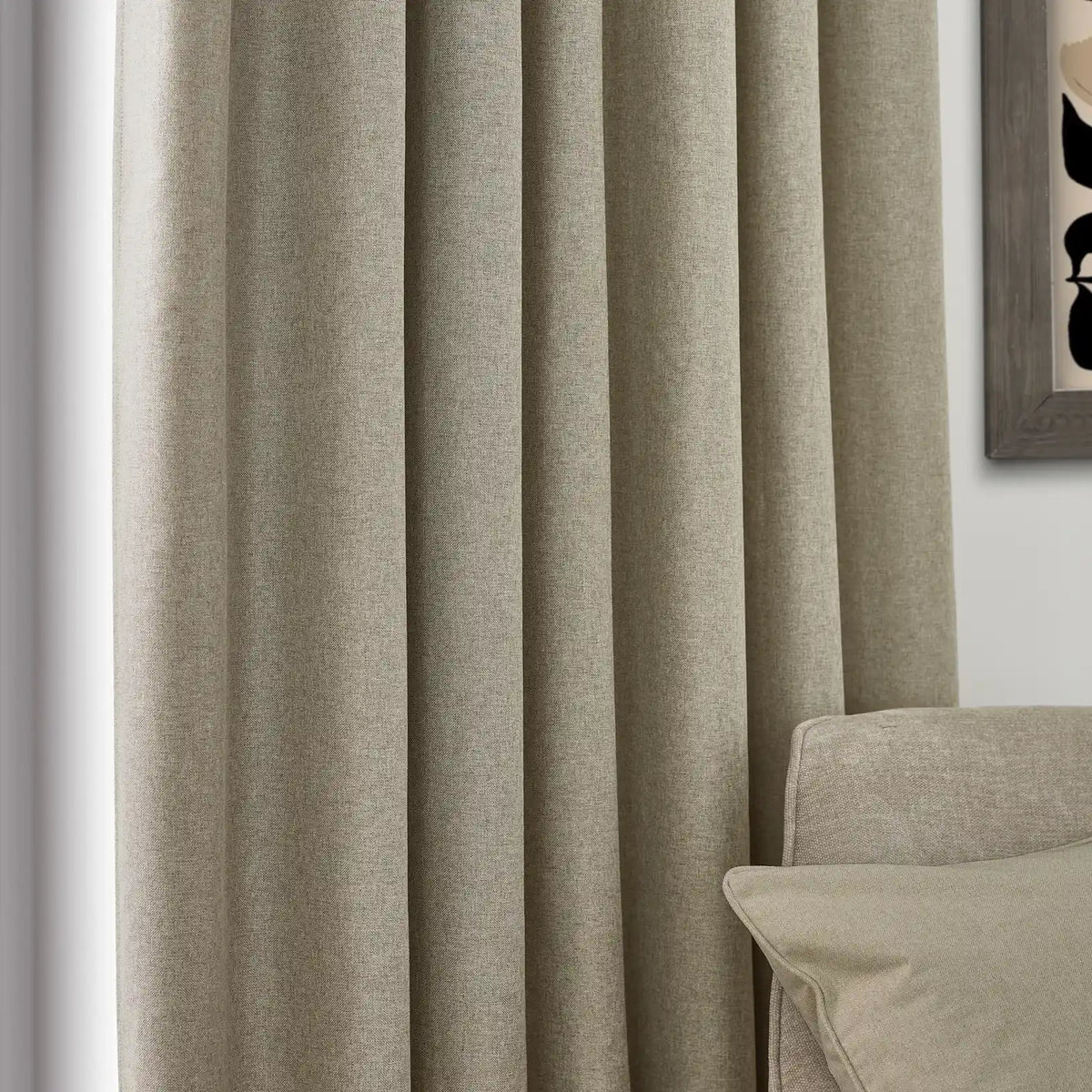 Dawn Lined Natural Thermal Blackout Pencil Pleat Curtains - additional product view 4