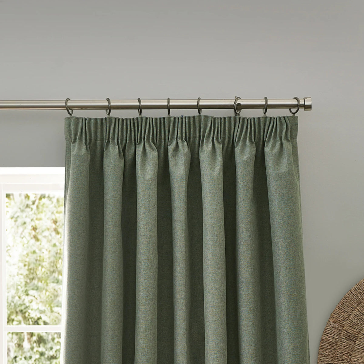 Dawn Lined Eucalyptus Thermal Blackout Pencil Pleat Curtains - additional product view 3