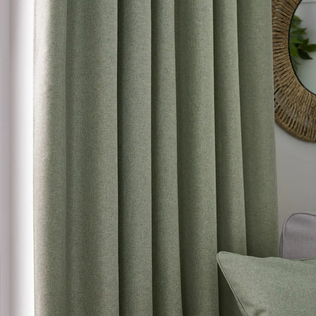 Dawn Lined Eucalyptus Thermal Blackout Pencil Pleat Curtains - additional product view 4