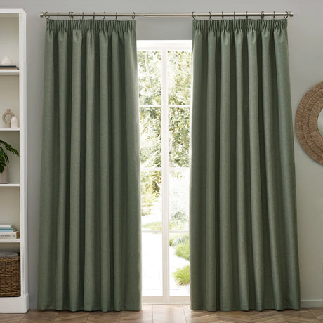 Dawn Lined Eucalyptus Thermal Blackout Pencil Pleat Curtains - additional product view 6