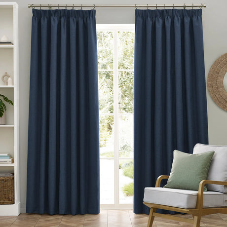 Dawn Lined Midnight Thermal Blackout Pencil Pleat Curtains - additional product view 2