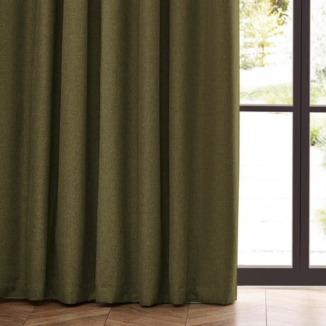 Dawn Lined Olive Thermal Blackout Pencil Pleat Curtains - additional product view 4