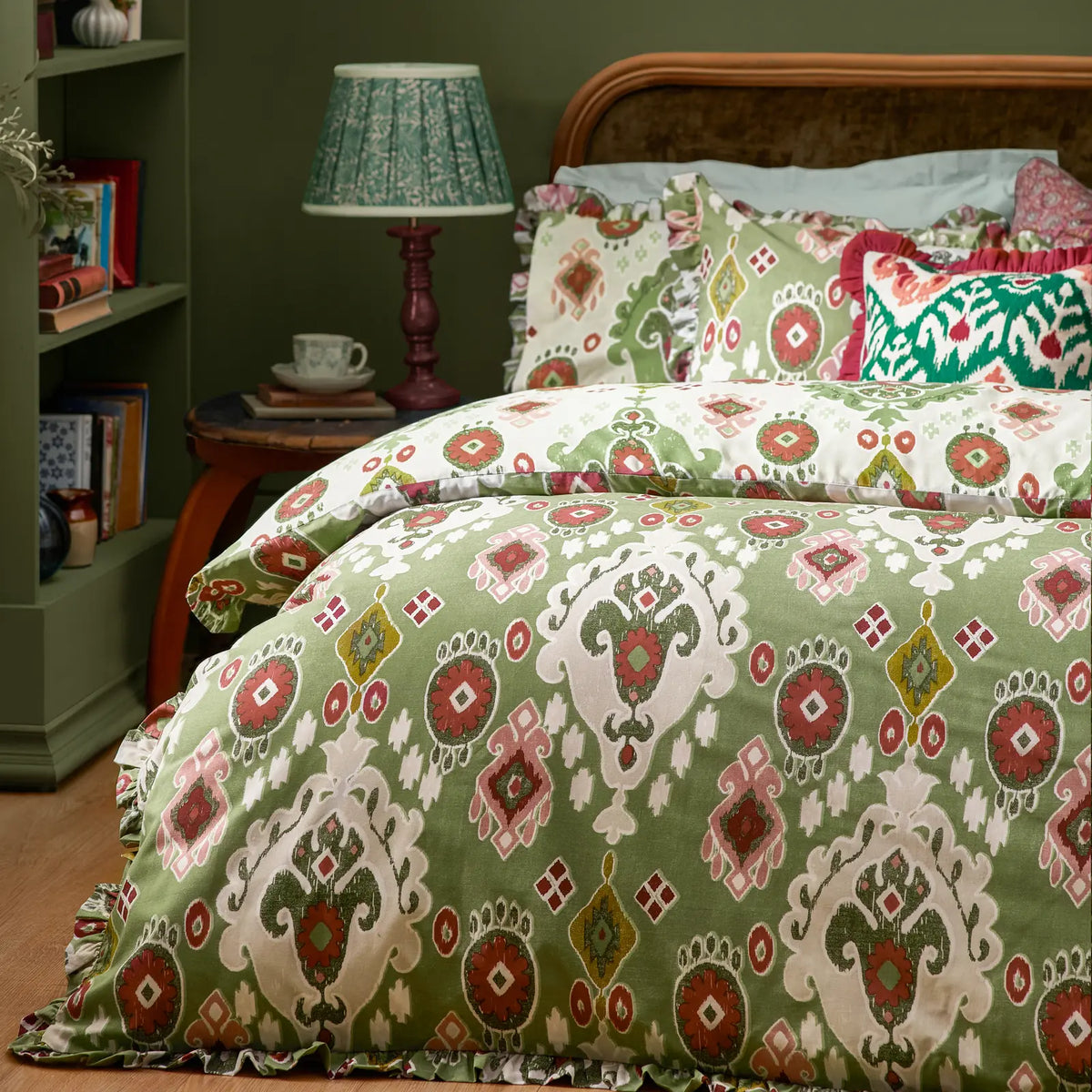 Dawson Cedar Green Duvet Cover Bedding Set - additional product view 1