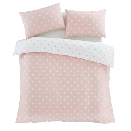 Brushed Polka Dot Duvet Cover Set by Catherine Lansfield