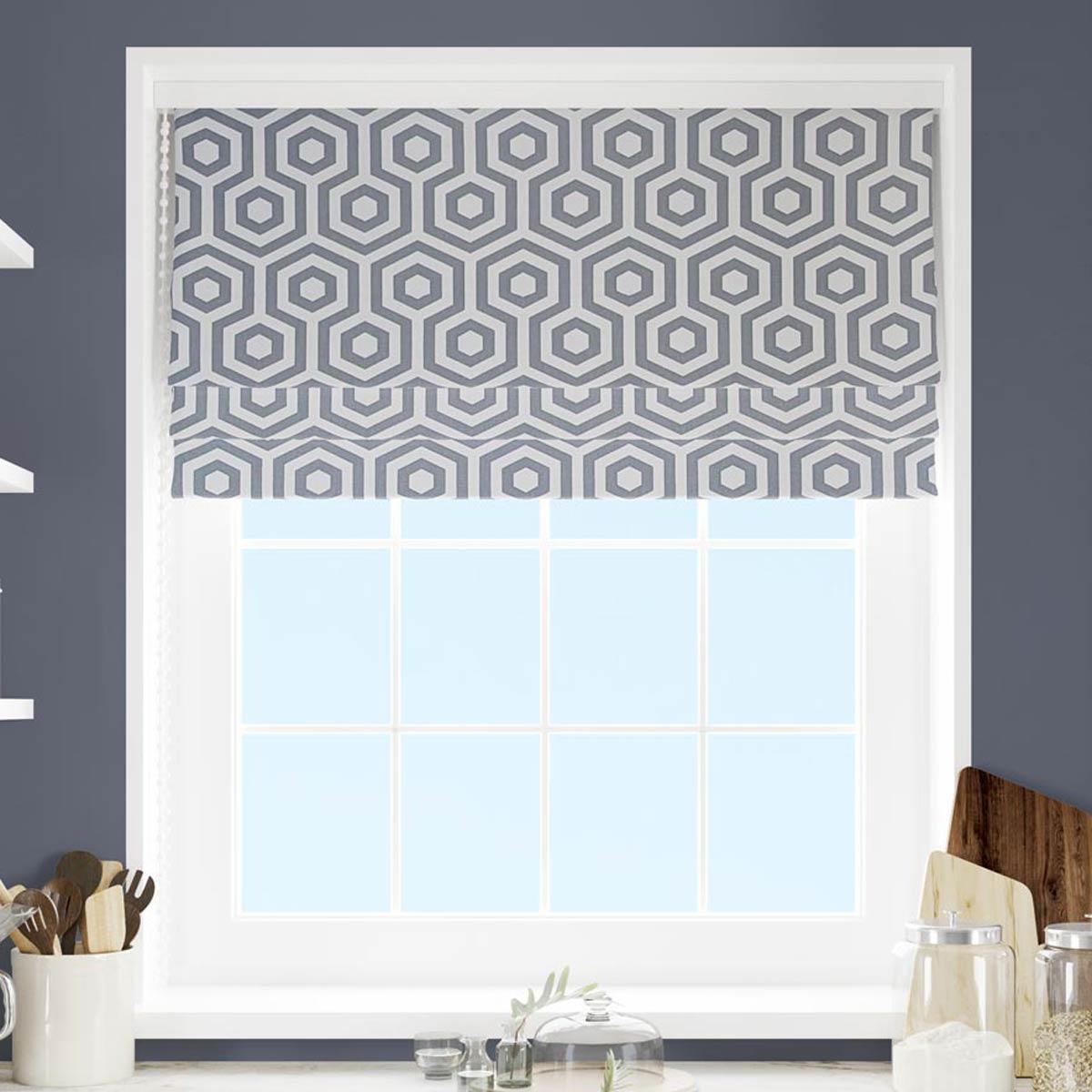 Hex Stone Made To Measure Roman Blind by Style Furnishings
