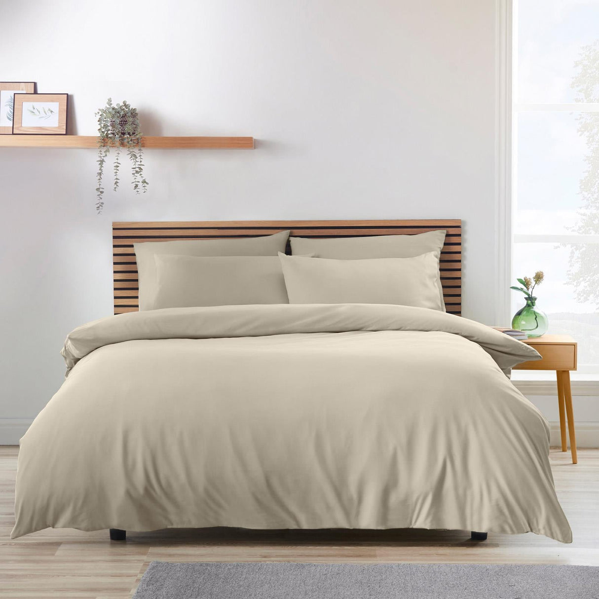 Catherine Lansfield So Soft Easy Iron Duvet Cover Set - Natural
