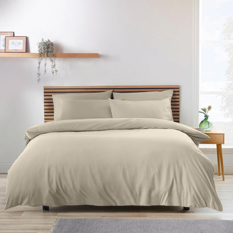 Catherine Lansfield So Soft Easy Iron Duvet Cover Set - Natural