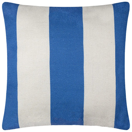Deck Stripe Outdoor White / Blue Cushion Cover or Filled Cushion 60cm x 60cm - additional product view 2
