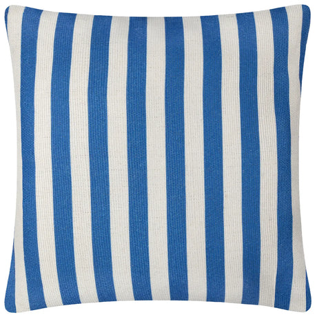 Deck Stripe Outdoor White / Blue Cushion Cover or Filled Cushion 60cm x 60cm - additional product view 3