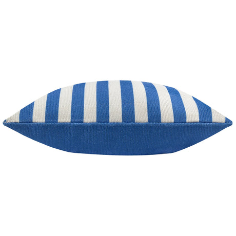 Deck Stripe Outdoor White / Blue Cushion Cover or Filled Cushion 60cm x 60cm - additional product view 4