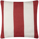 Deck Stripe Outdoor White / Red Cushion Cover or Filled Cushion 60cm x 60cm - additional product view 2