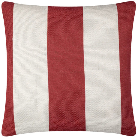 Deck Stripe Outdoor White / Red Cushion Cover or Filled Cushion 60cm x 60cm - additional product view 2