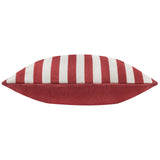 Deck Stripe Outdoor White / Red Cushion Cover or Filled Cushion 60cm x 60cm - additional product view 4
