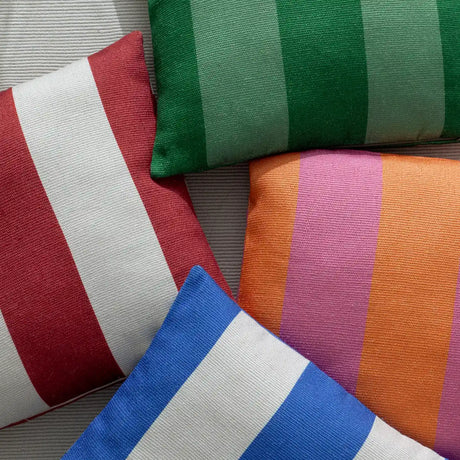 Deck Stripe Outdoor White / Red Cushion Cover or Filled Cushion 60cm x 60cm - additional product view 6