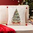 Deck The Halls Tree Embroidered Cushion Cover Multi 43 x 43cm - image 1