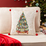 Deck The Halls Tree Embroidered Cushion Cover Multi 43 x 43cm - image 1