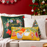 Deck The Halls Tree Embroidered Cushion Cover Multi 43 x 43cm - image 7