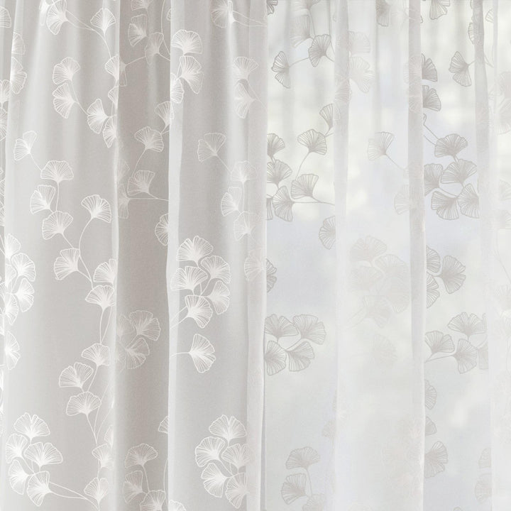 Delilah Voile Curtain Panel White - Ideal