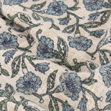 Delphine Tasselled Reversible Delph Blue 100% Cotton Throw Blanket 130cm x 170cm - additional product view 3