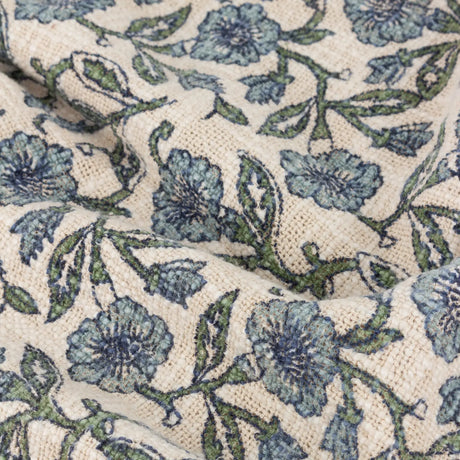 Delphine Tasselled Reversible Delph Blue 100% Cotton Throw Blanket 130cm x 170cm - additional product view 3