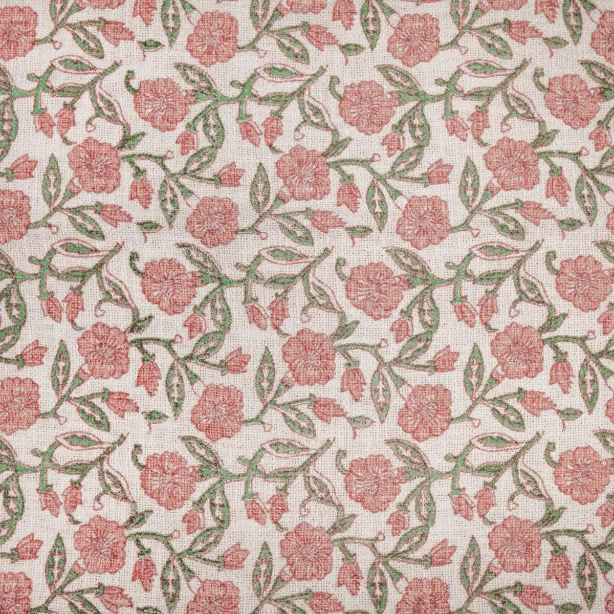 Delphine Tasselled Reversible Coral 100% Cotton Throw Blanket 130cm x 170cm - additional product view 3