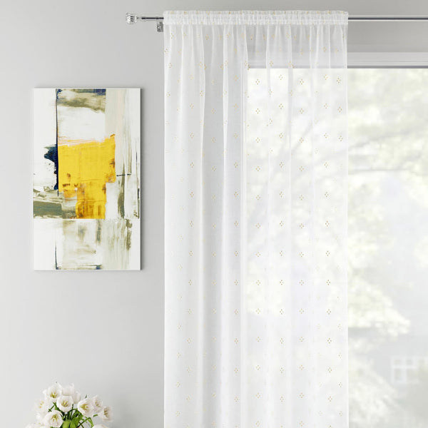 Destiny Voile Curtain Panel Gold - Ideal