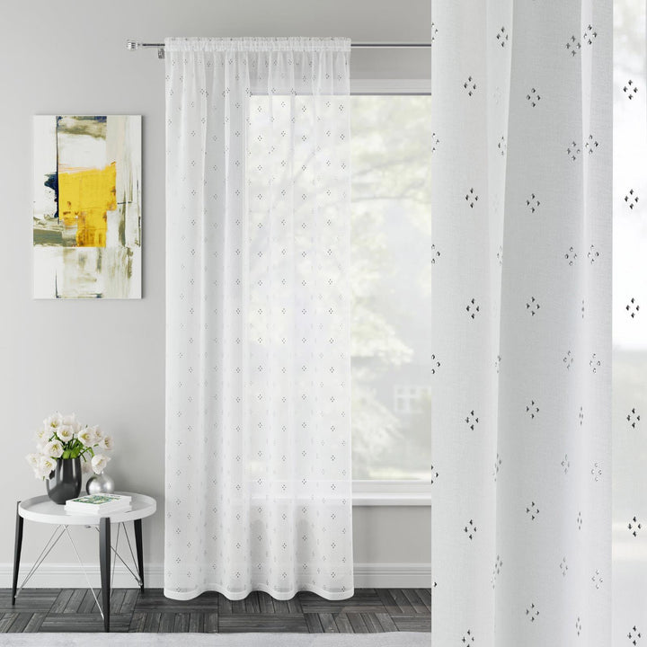Destiny Voile Curtain Panel Silver - Ideal