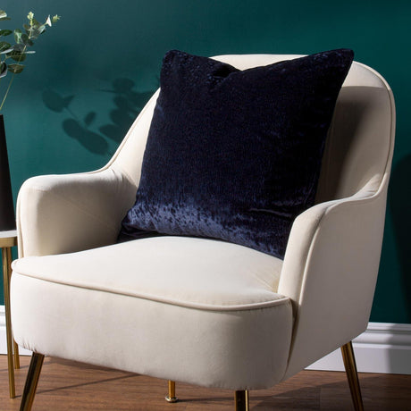 Ripple Plush Velvet Cushion Cover 20" x 20" by Paoletti