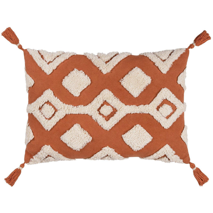 Dharma Brick Tufted Tasselled Cushion Cover - Ideal